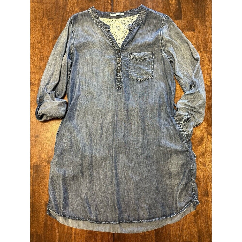 Maurice’s Denim Like Shirt Dress Long Sleeve Large